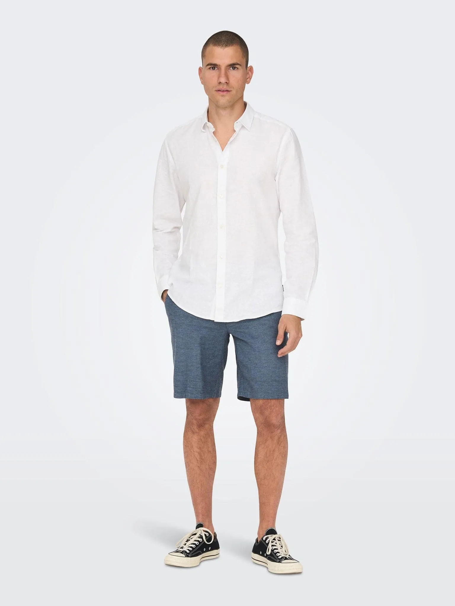 Ανδρική βερμούδα ONSMARK 0011 COTTON LINEN SHORTS 22024940 | 22024940