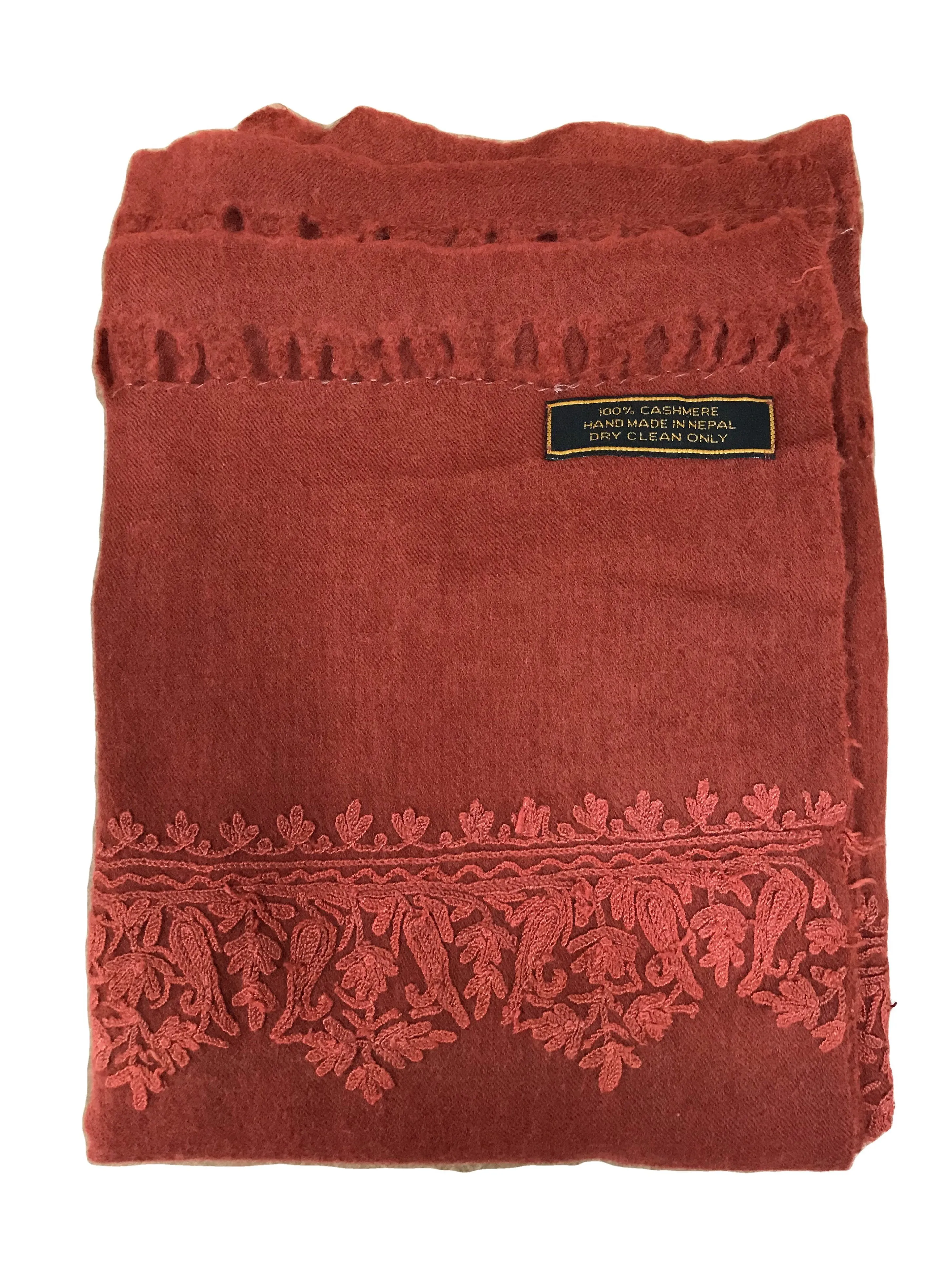 100% Wool Embroidered Soft Floral Cashmere Pashmina High Quality Shawl From Himalaya