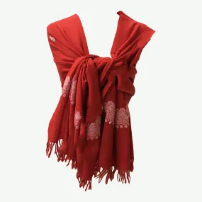 100% Wool Embroidered Soft Floral Cashmere Pashmina High Quality Shawl From Himalaya