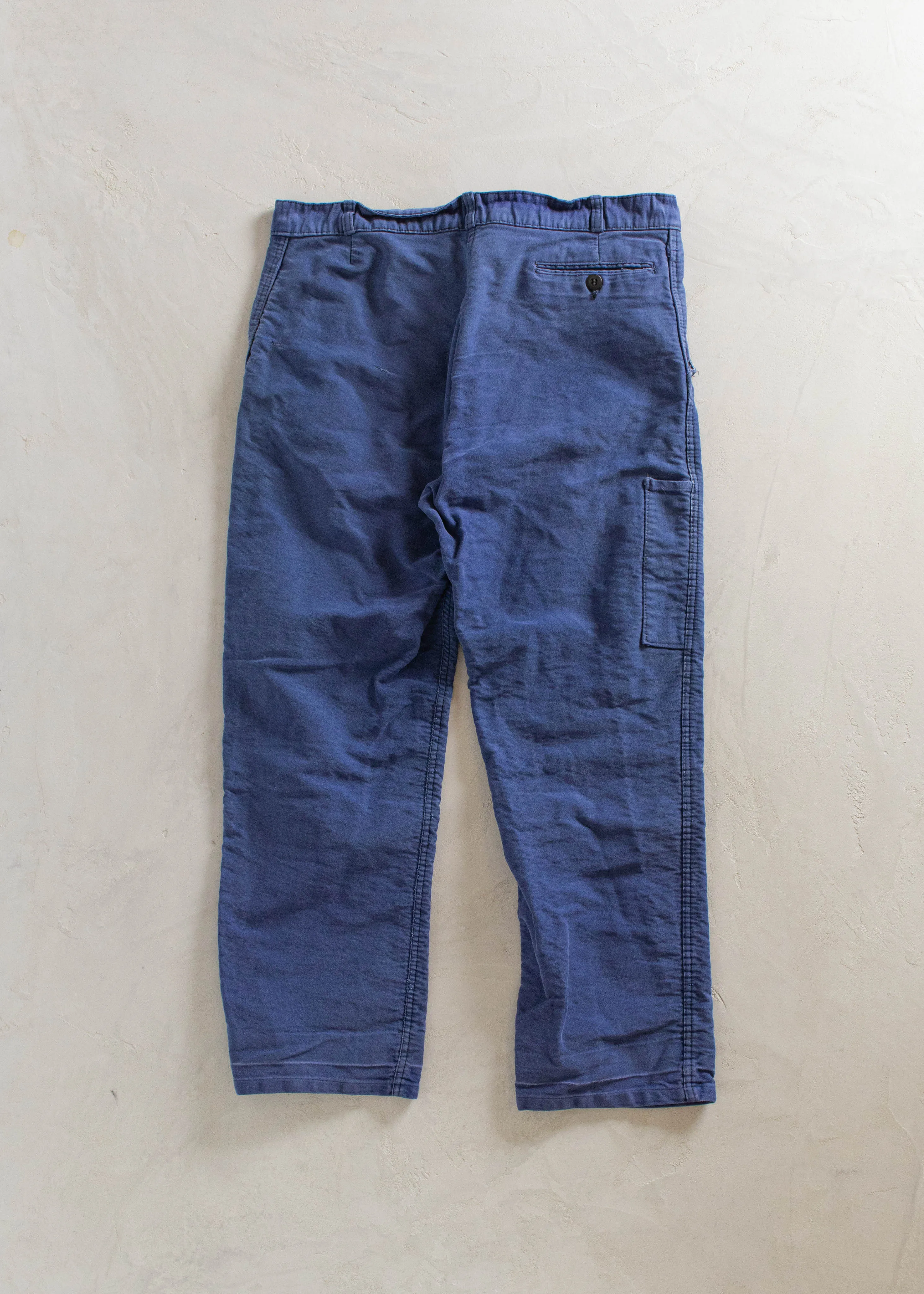 1980s French Workwear Chore Pants Size Women's 33 Men's 36