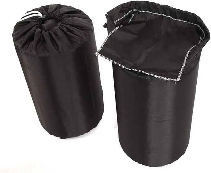 210 Denier Compression Stuff Sacks, Drawstering Sleeping Bags Storage Organizer with Bottom Handle, Water-Resistant for Camping, Hiking, Backpacking, 4 Sizes,4 Pack, Black.