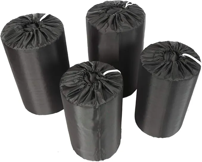 210 Denier Compression Stuff Sacks, Drawstering Sleeping Bags Storage Organizer with Bottom Handle, Water-Resistant for Camping, Hiking, Backpacking, 4 Sizes,4 Pack, Black.