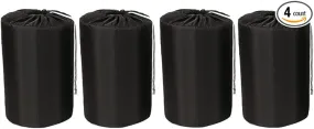 210 Denier Compression Stuff Sacks, Drawstering Sleeping Bags Storage Organizer with Bottom Handle, Water-Resistant for Camping, Hiking, Backpacking, 4 Sizes,4 Pack, Black.