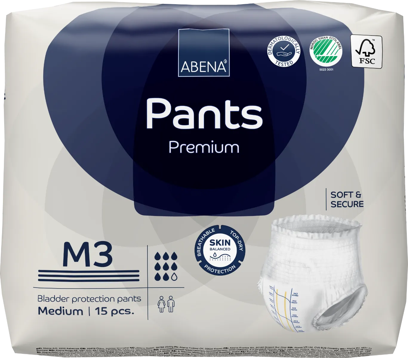 Abena Pants Premium 3 Adult Incontinence Pullup Diaper