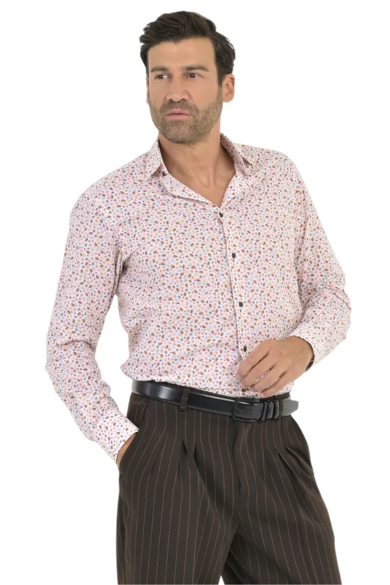 Abstract Leaf Print Men's Shirt