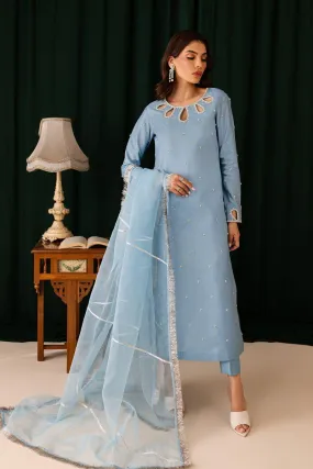 Allure by Ih - NURAY - 3 Piece - Sky Blue - Katan Silk