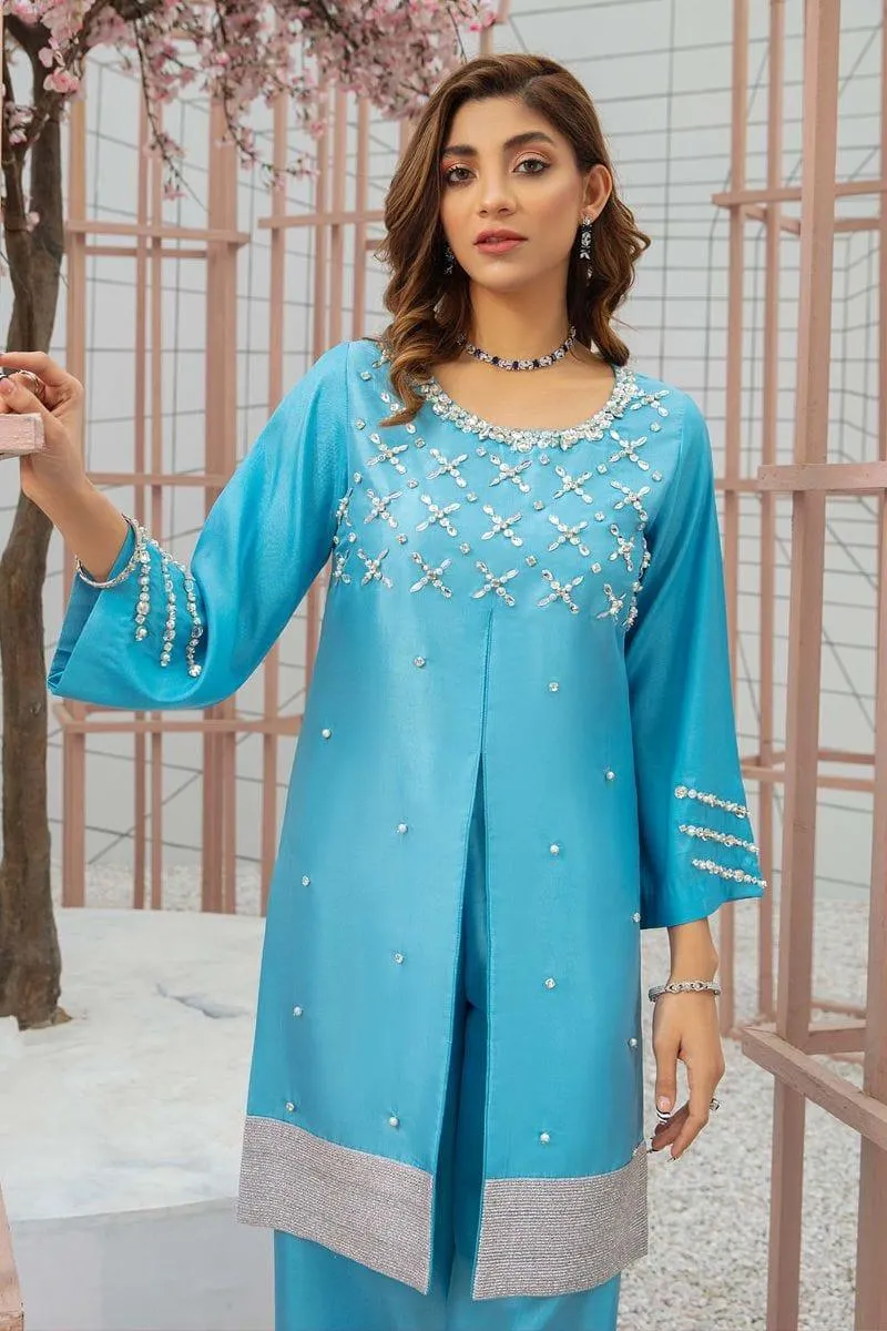 Allure by Ih - SUMMER SKY - Katan Silk - Sky-blue - 3 Piece