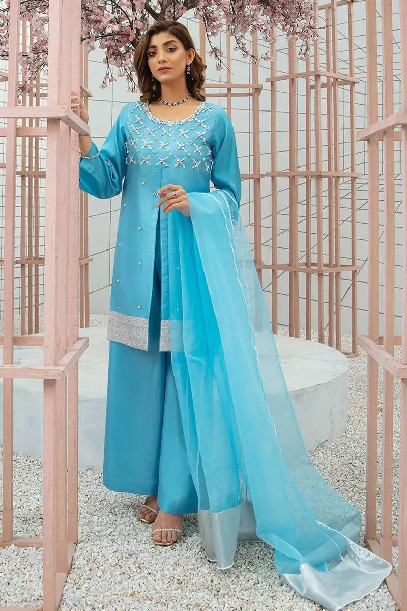 Allure by Ih - SUMMER SKY - Katan Silk - Sky-blue - 3 Piece