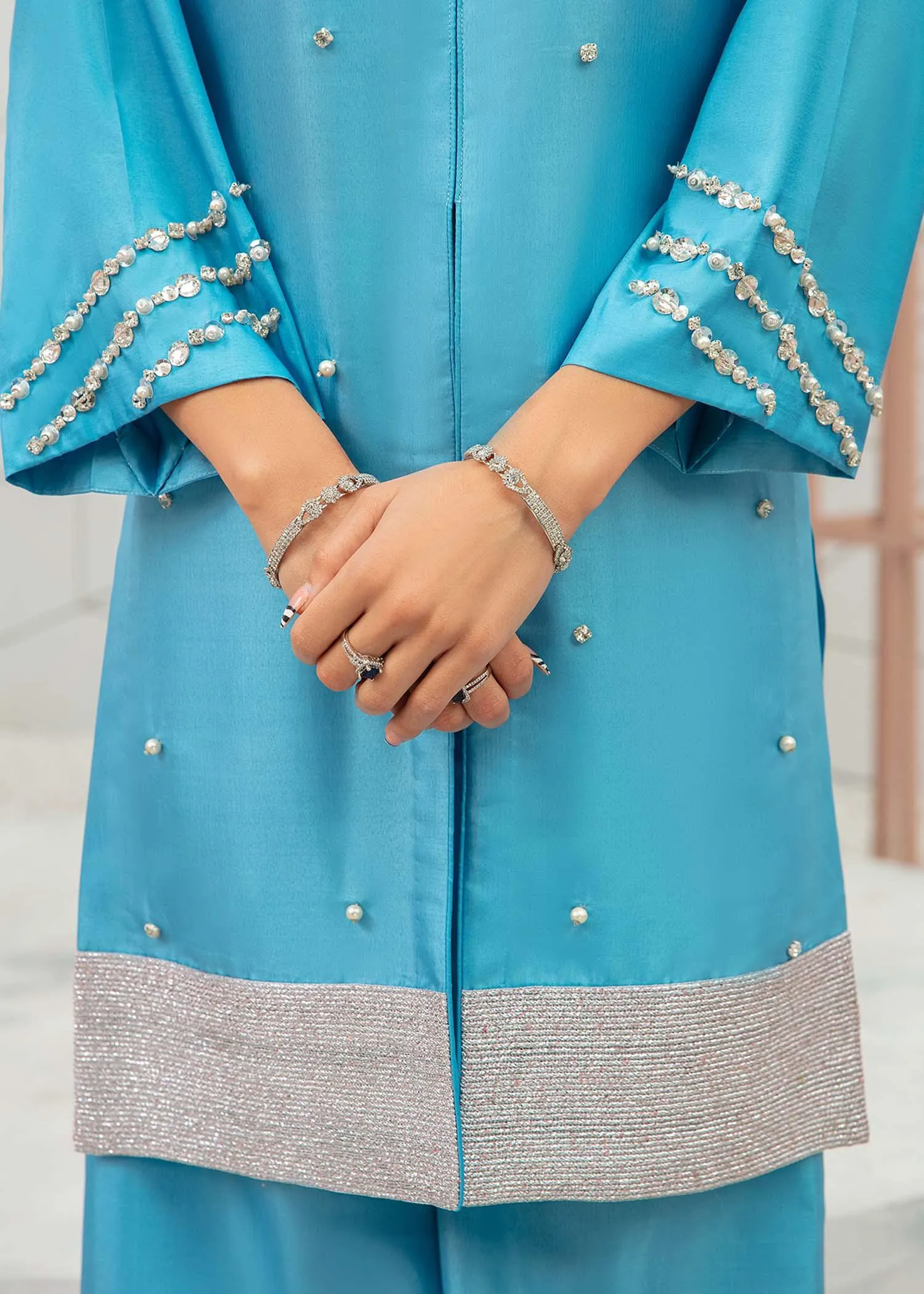 Allure by Ih - SUMMER SKY - Katan Silk - Sky-blue - 3 Piece