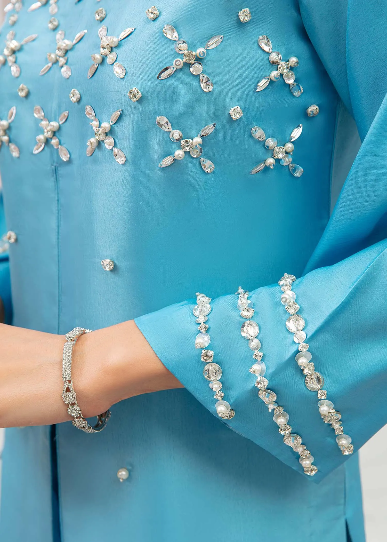 Allure by Ih - SUMMER SKY - Katan Silk - Sky-blue - 3 Piece