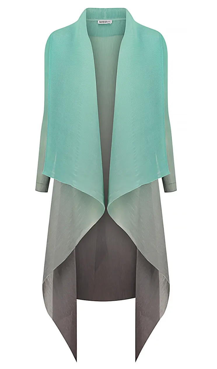 Alquema Long Collare Coat - SMOKEY SPEARMINT