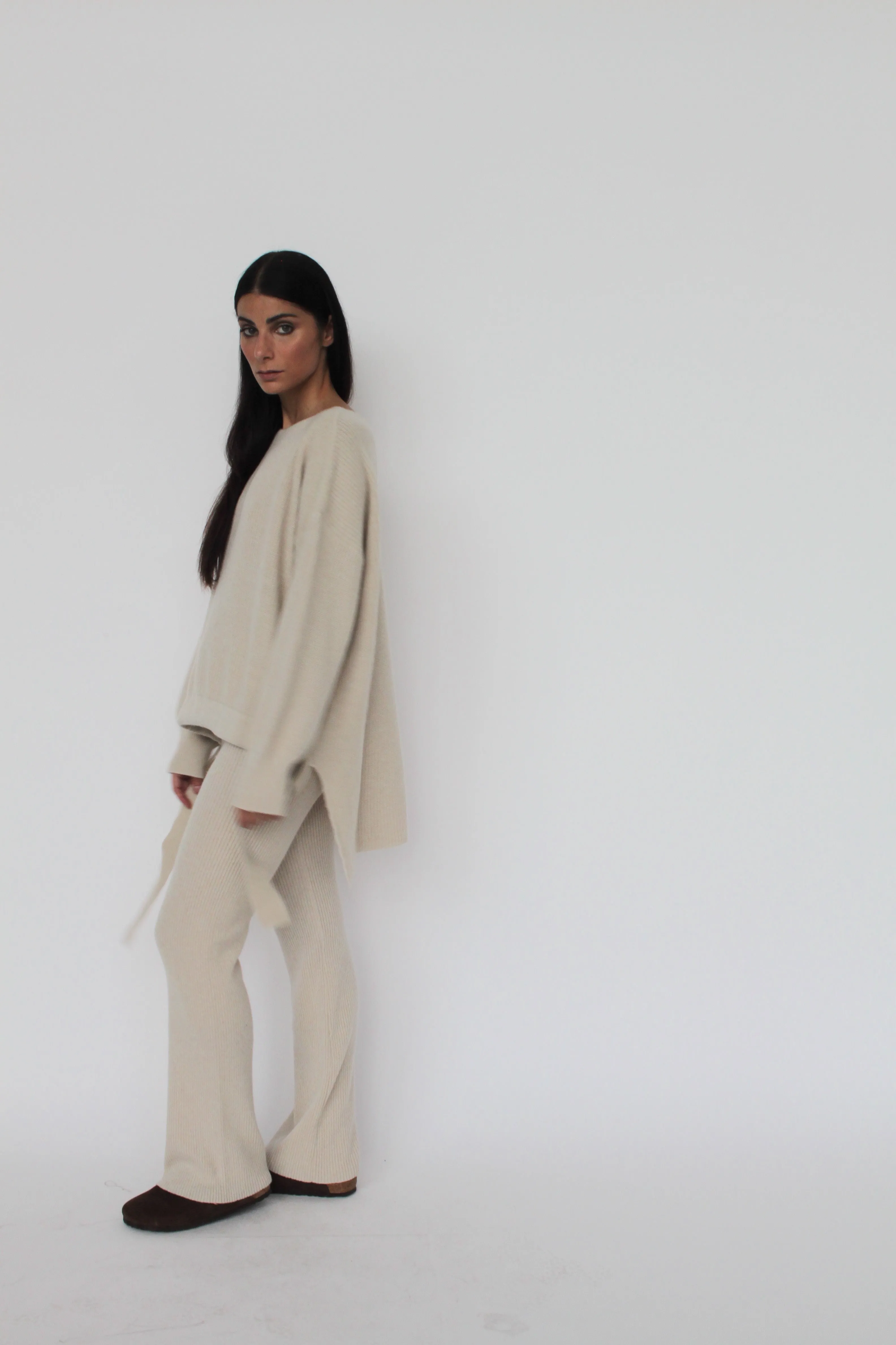 Angela Cashmere Blend Knit Trousers