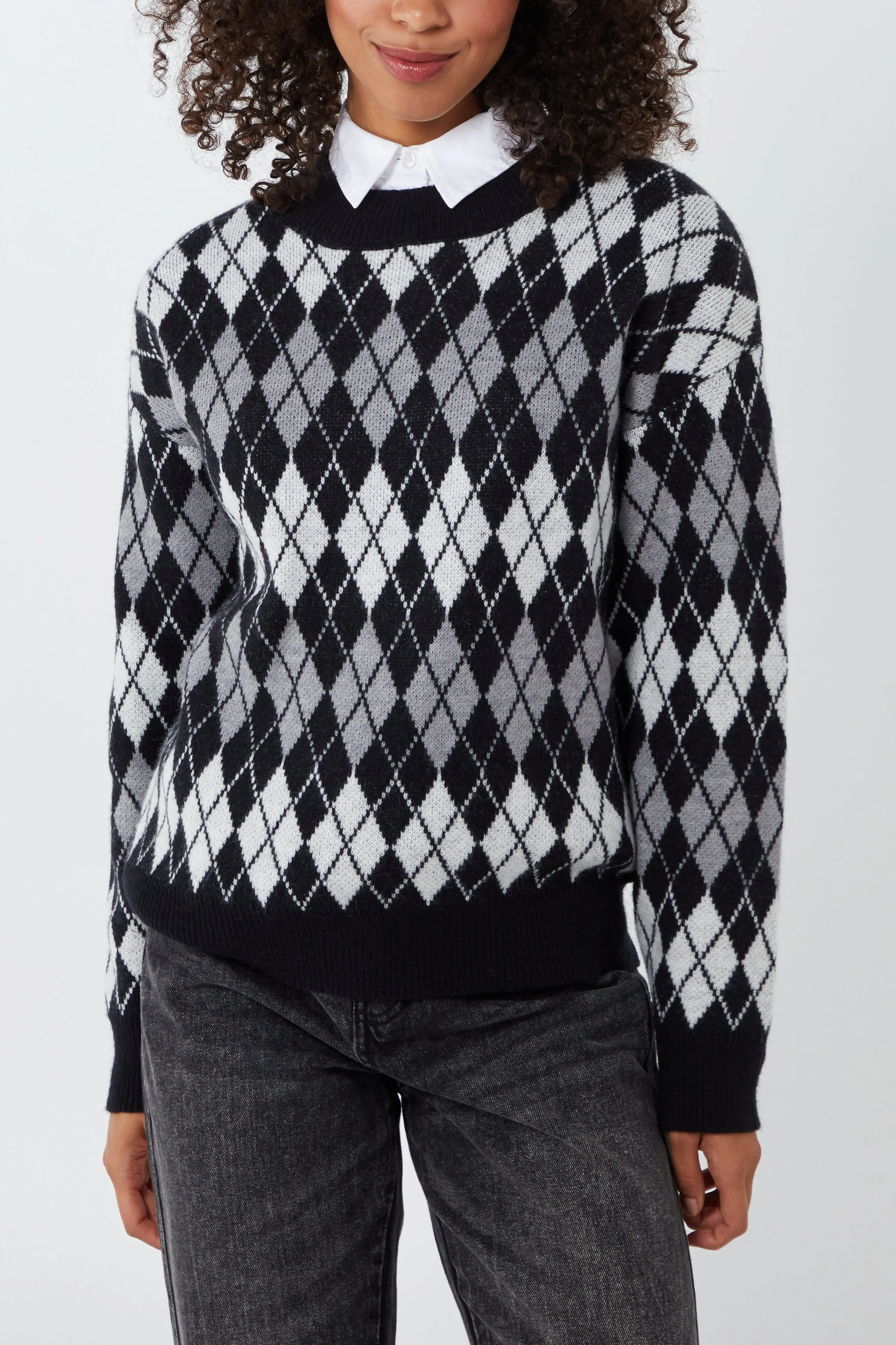 Argyle Check Crewneck Jumper