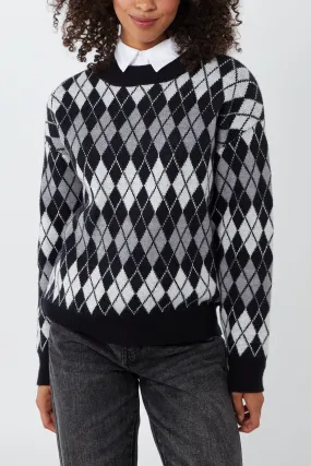 Argyle Check Crewneck Jumper
