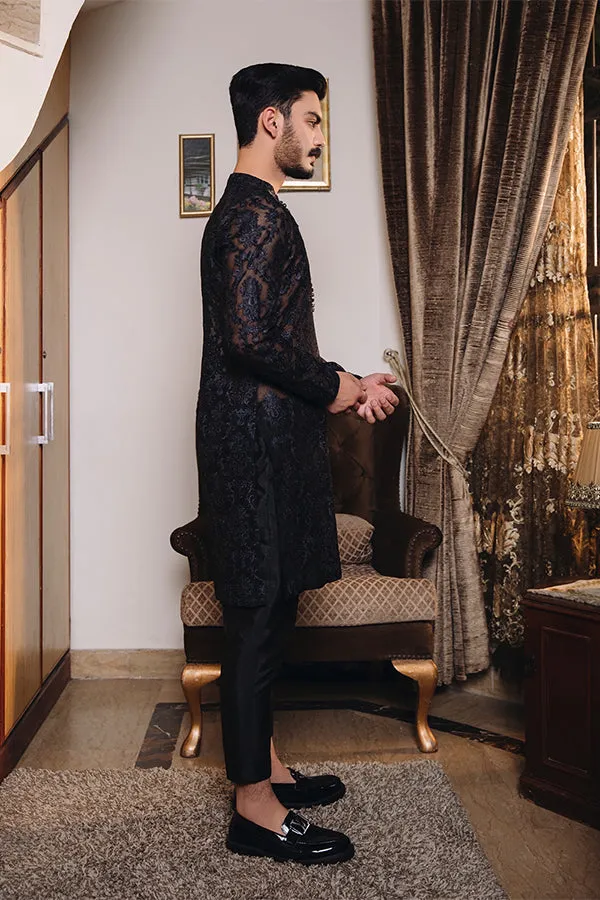 Arif Ashraf - Ayzaz - Black - Organza - 2 Piece
