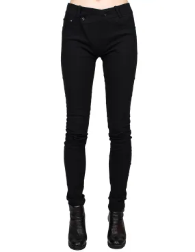 Asymmetrical Front Denim Pants