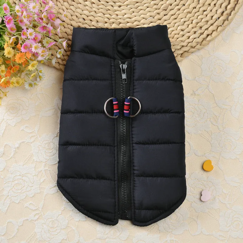 Autumn and Winter Zipper Vest for Pets
