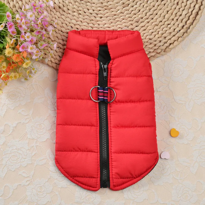 Autumn and Winter Zipper Vest for Pets