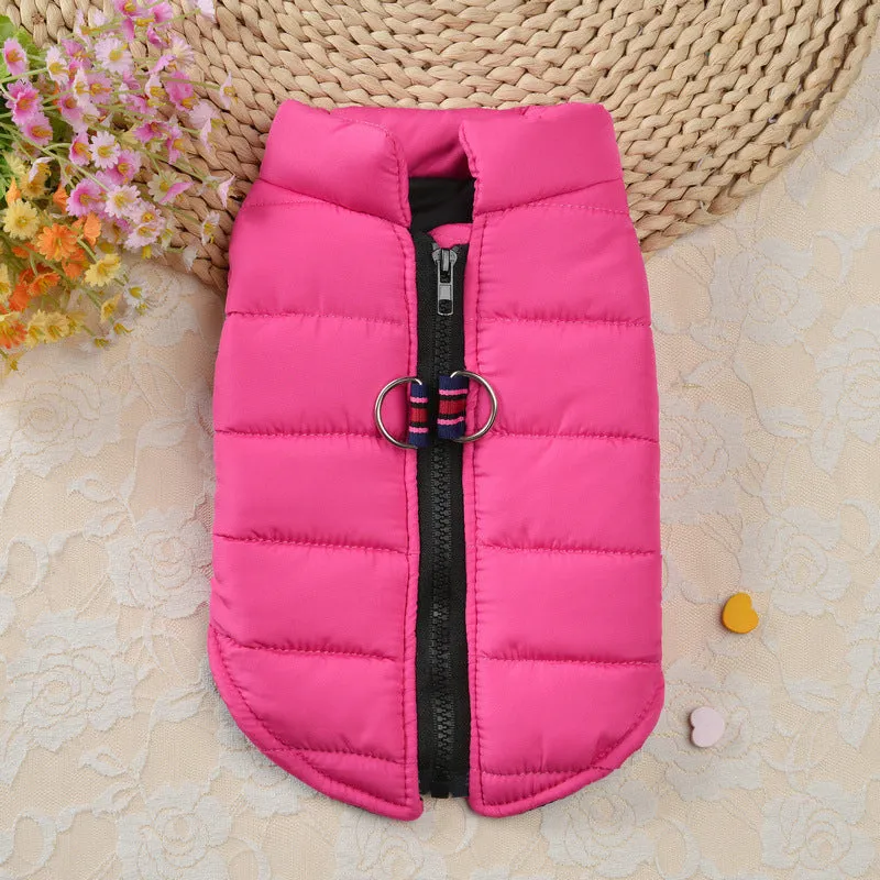 Autumn and Winter Zipper Vest for Pets