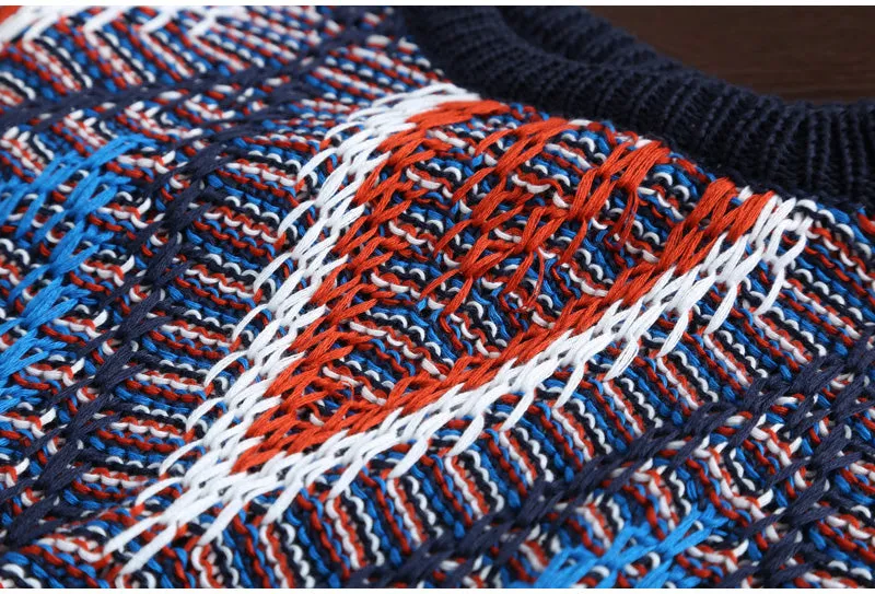 AUTUMN VINTAGE INSPIRED CHUNKY MULTI KNIT JUMPER