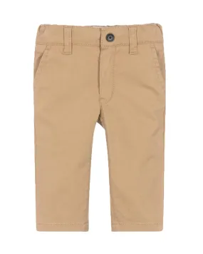 Baby Boys Beige Cotton Twill Pants