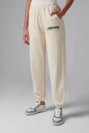 Beige Team Logo Sweatpants