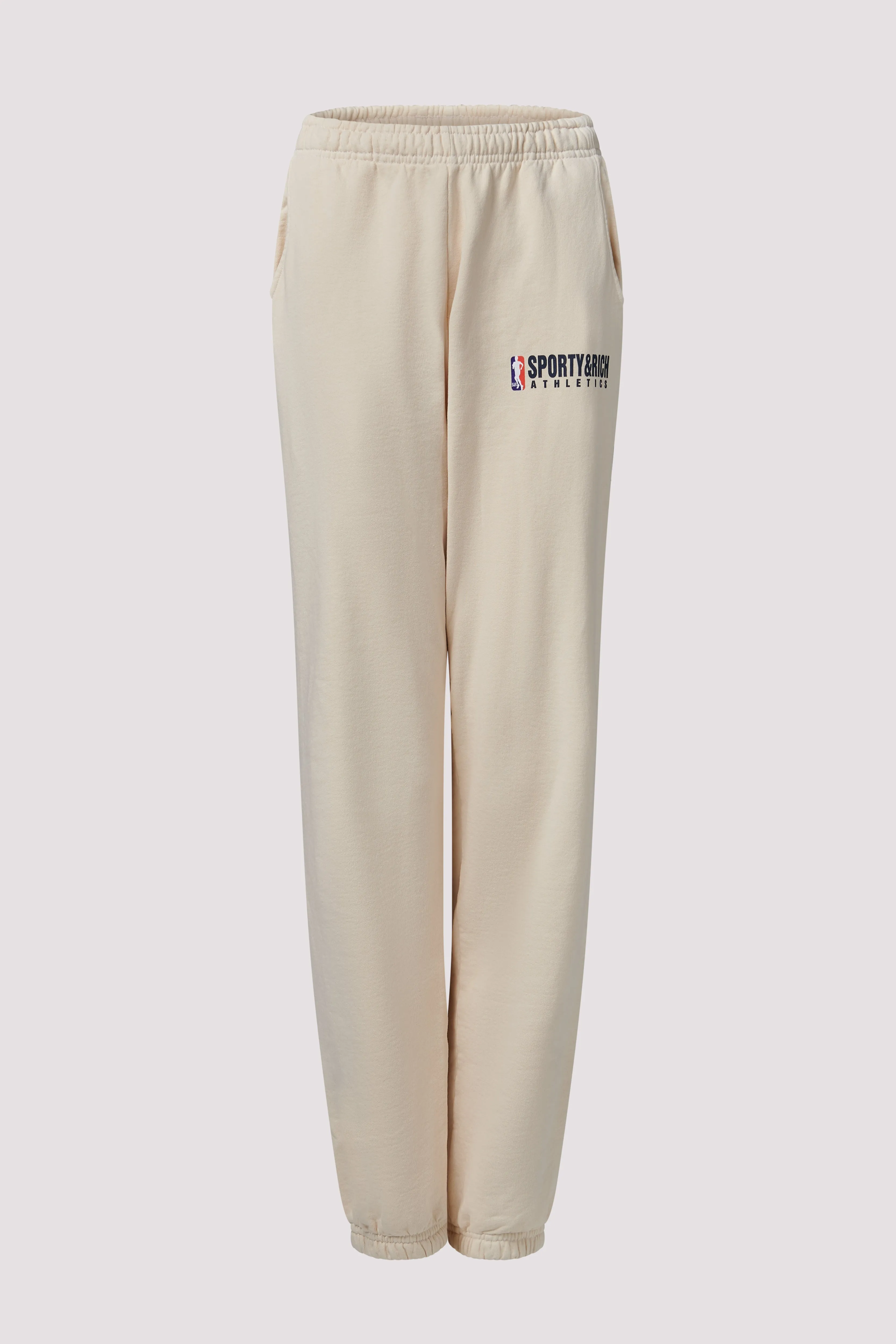 Beige Team Logo Sweatpants