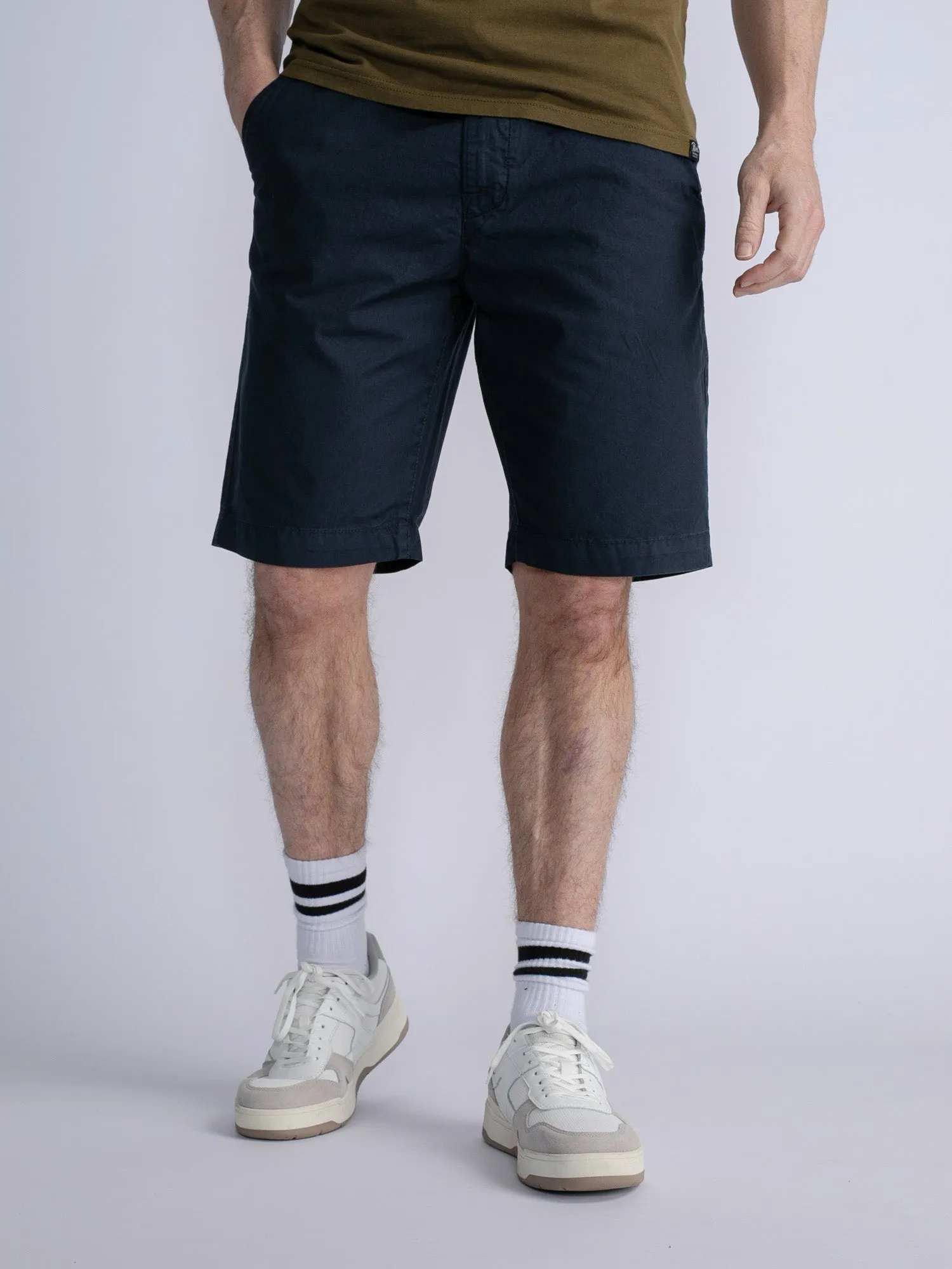 Belted chino shorts