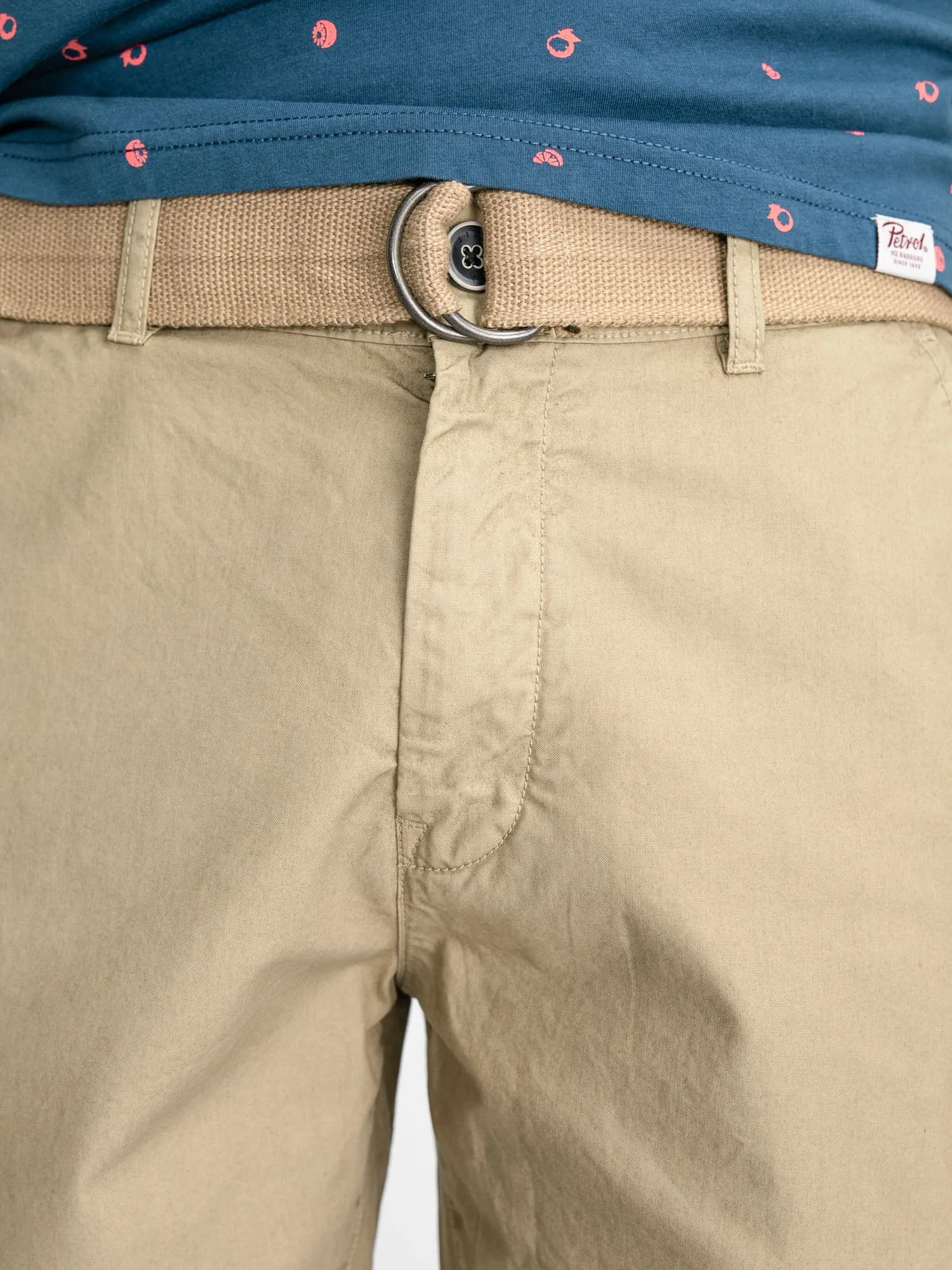 Belted chino shorts
