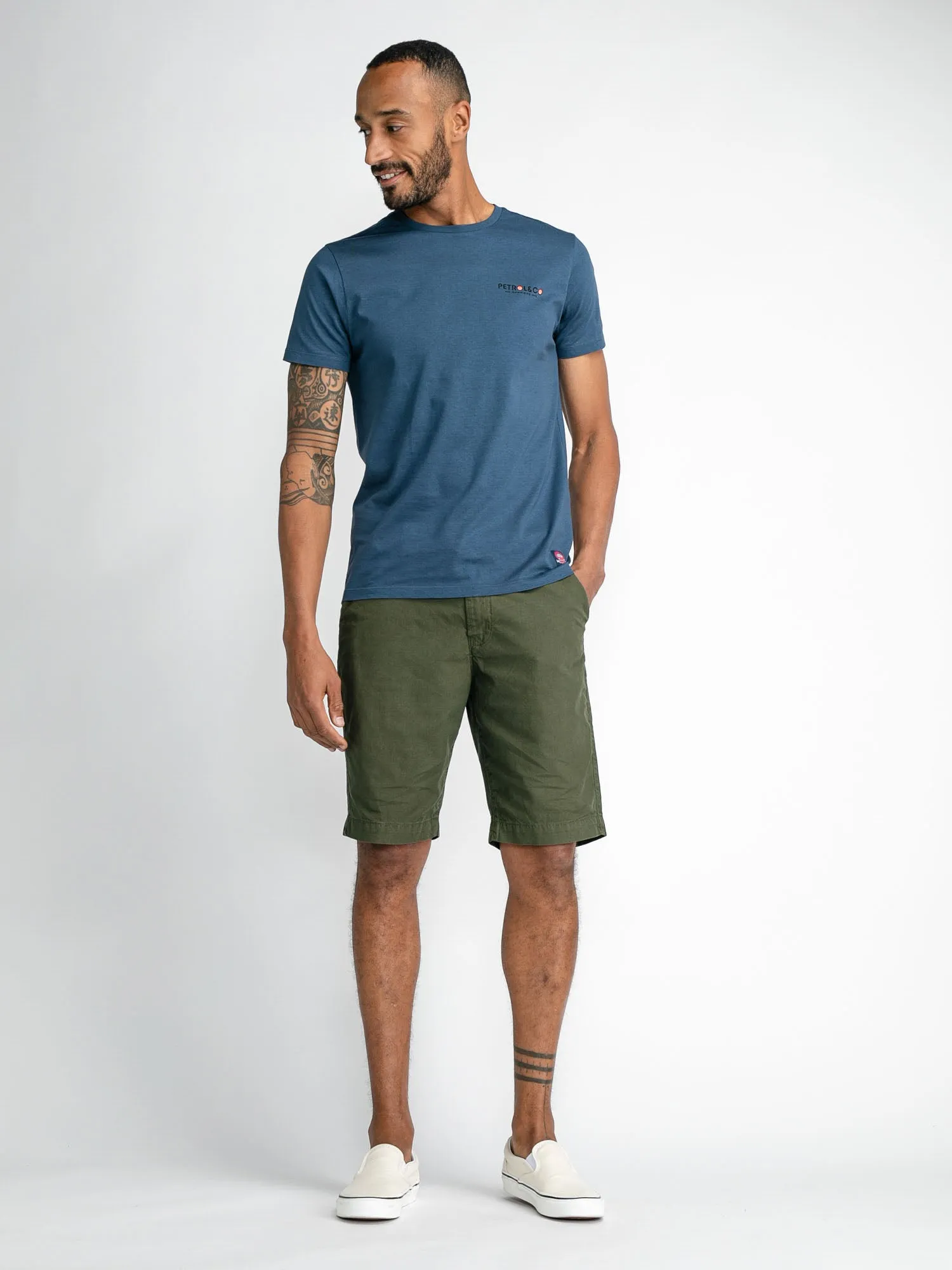 Belted chino shorts