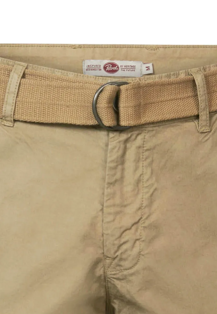 Belted chino shorts