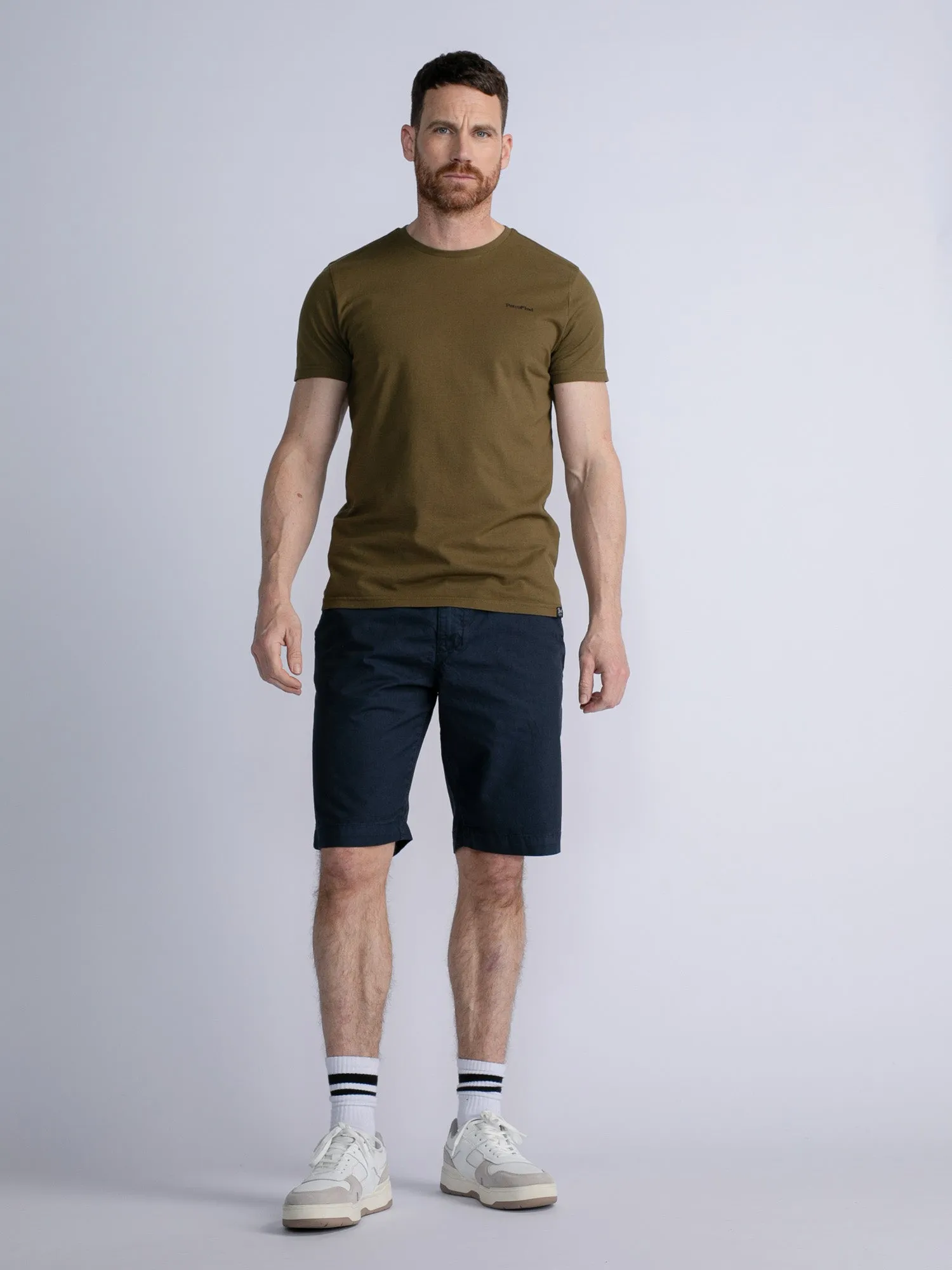 Belted chino shorts