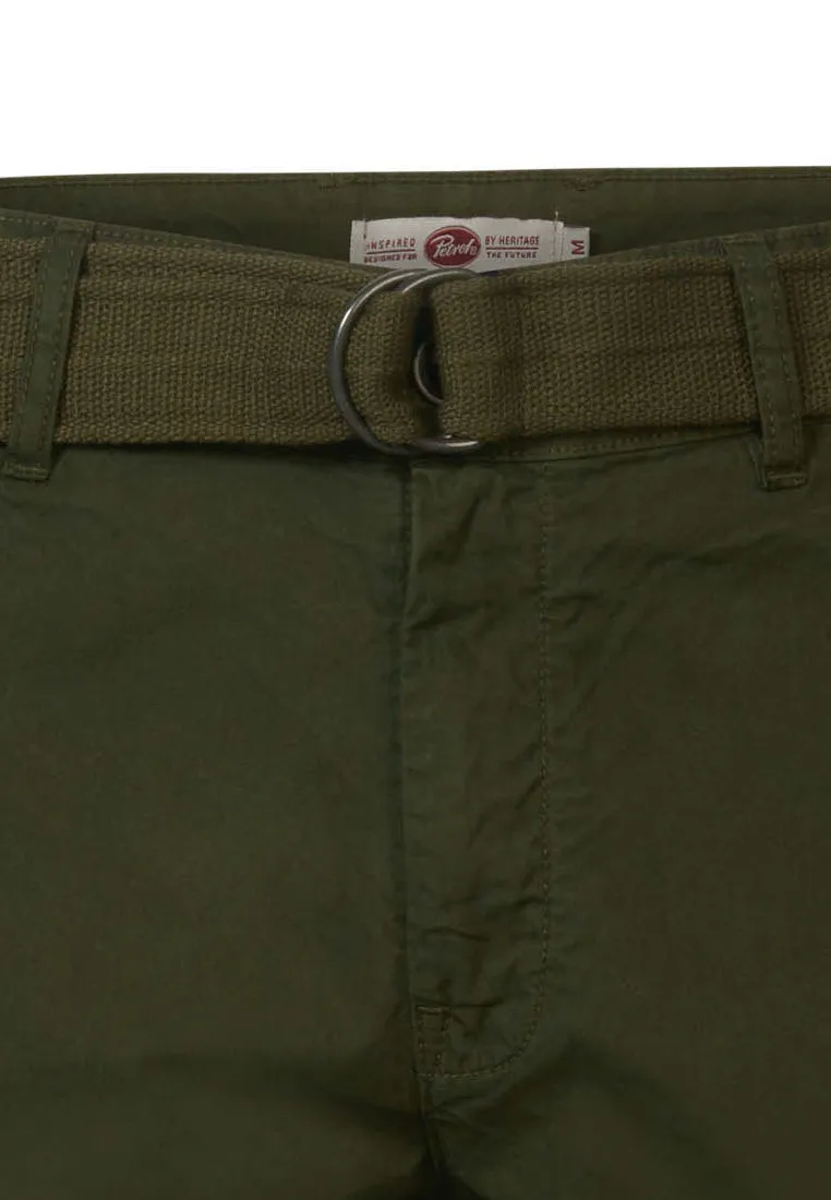 Belted chino shorts