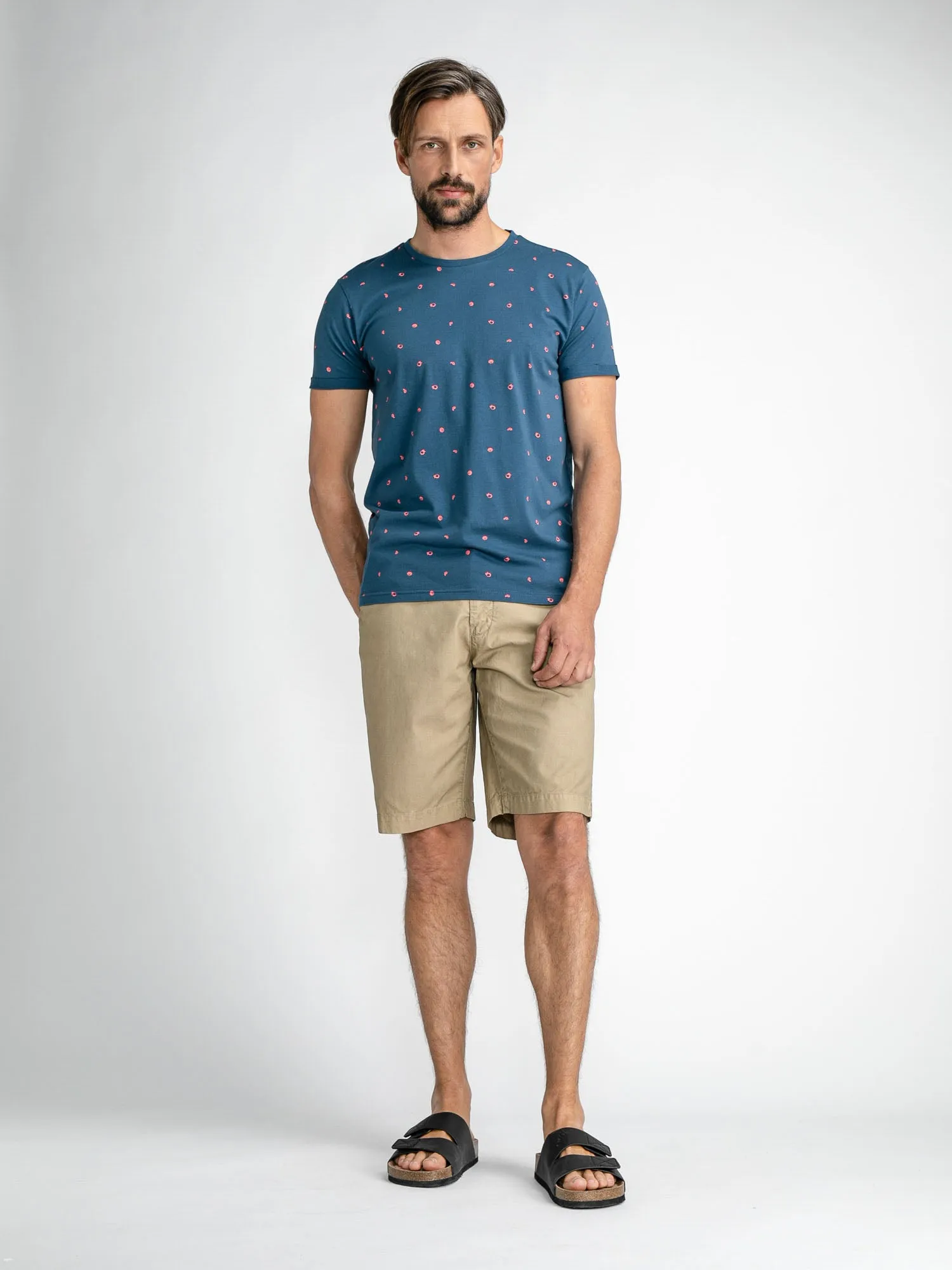 Belted chino shorts