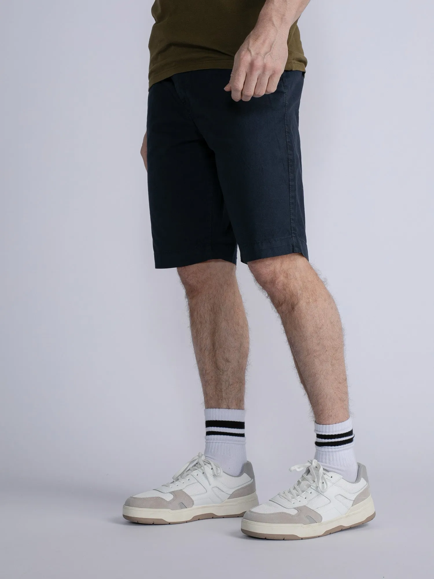 Belted chino shorts