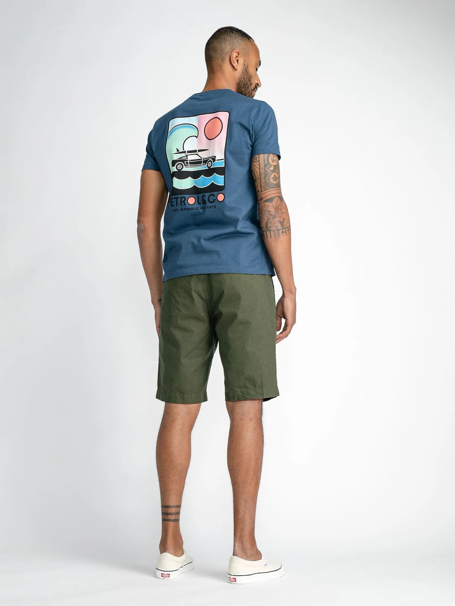 Belted chino shorts