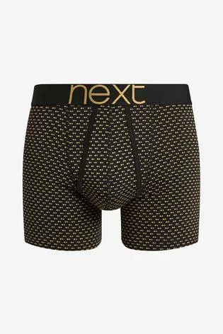 Black / Gold Pattern A-Fronts Four Pack