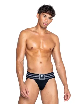 Black Men’s Playboy Locker Room Classic Jockstrap Underwear
