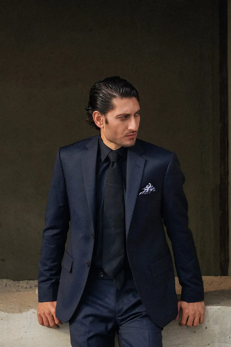 Blue Single Breasted Suit