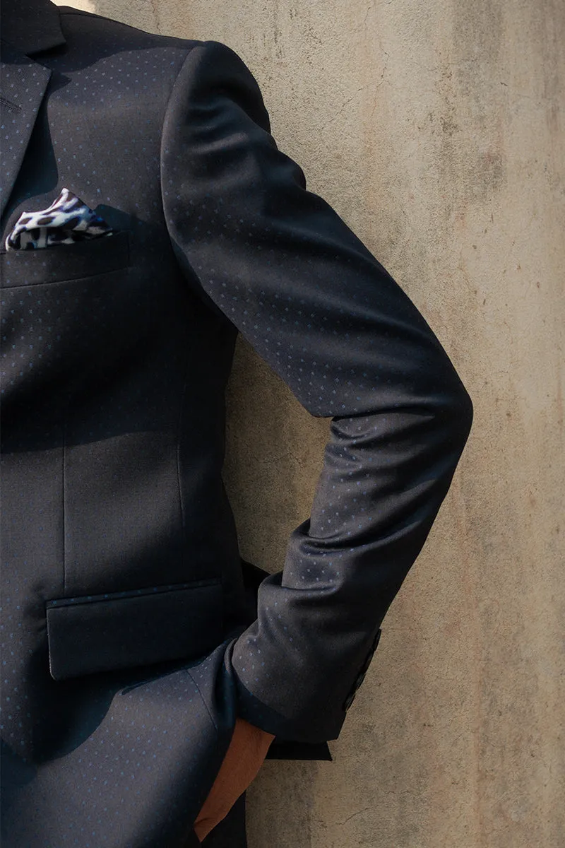 Blue Single Breasted Suit