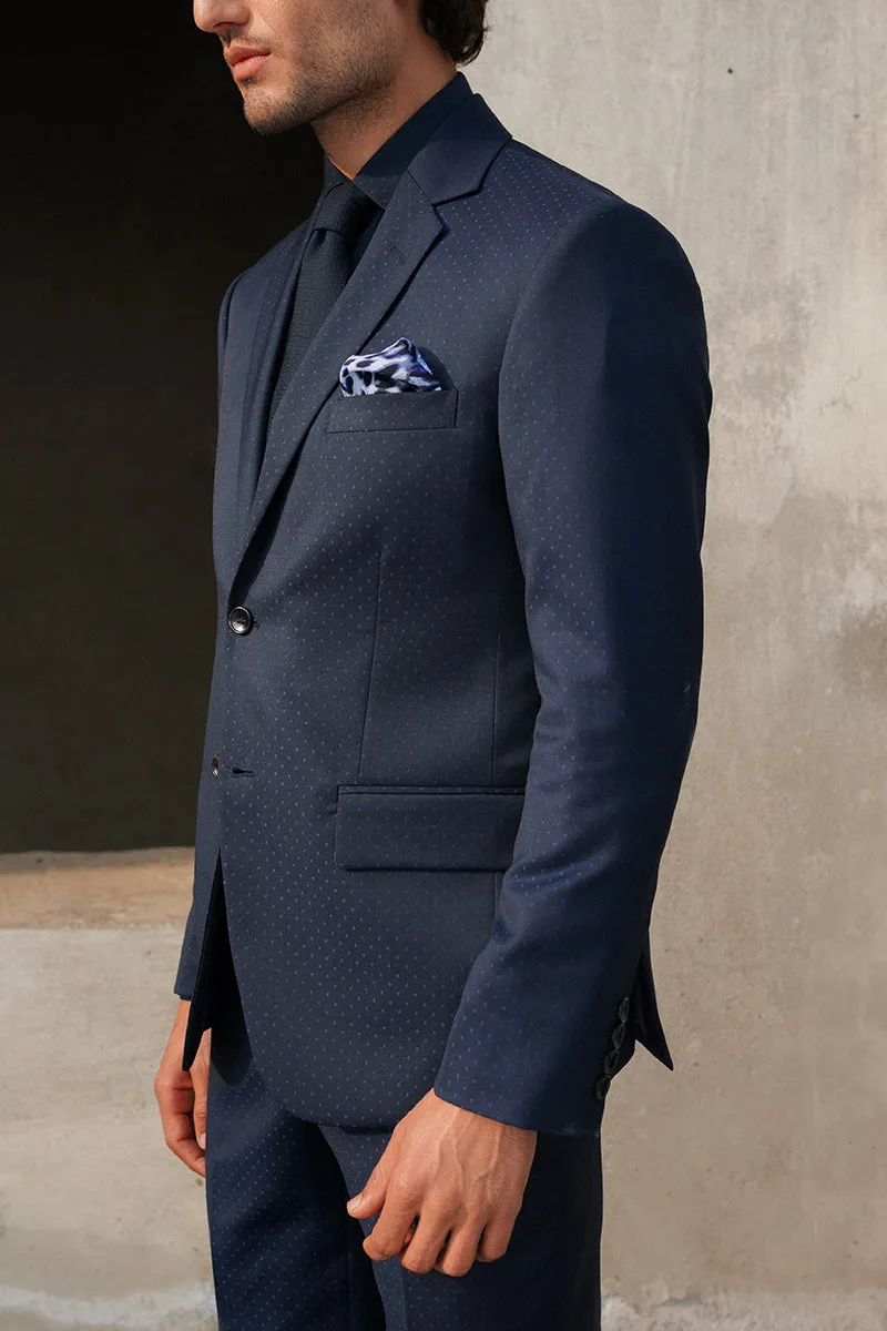 Blue Single Breasted Suit