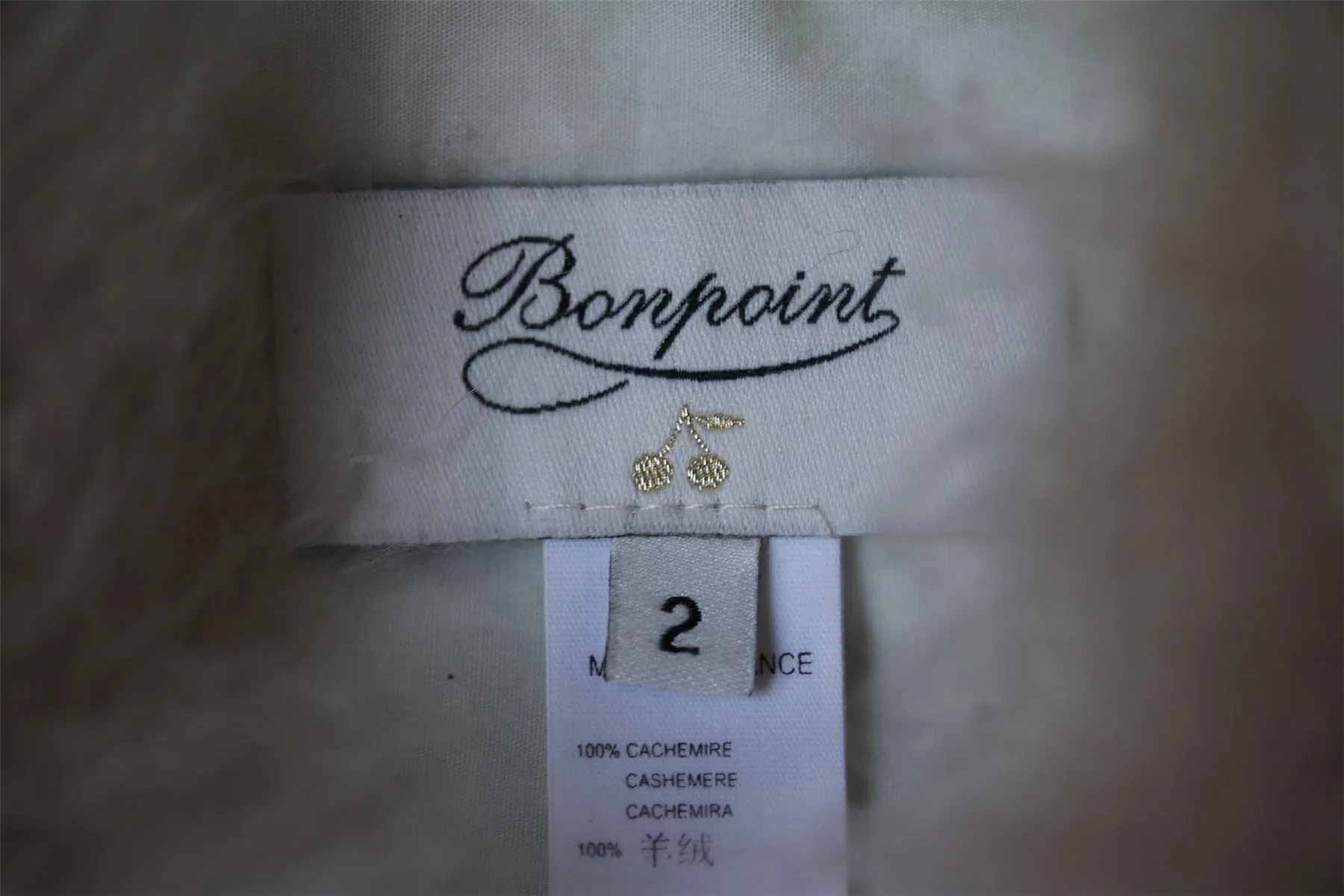 BONPOINT KIDS MUSKY BEIGE CASHMERE GILET WAISTCOAT 2 YEARS