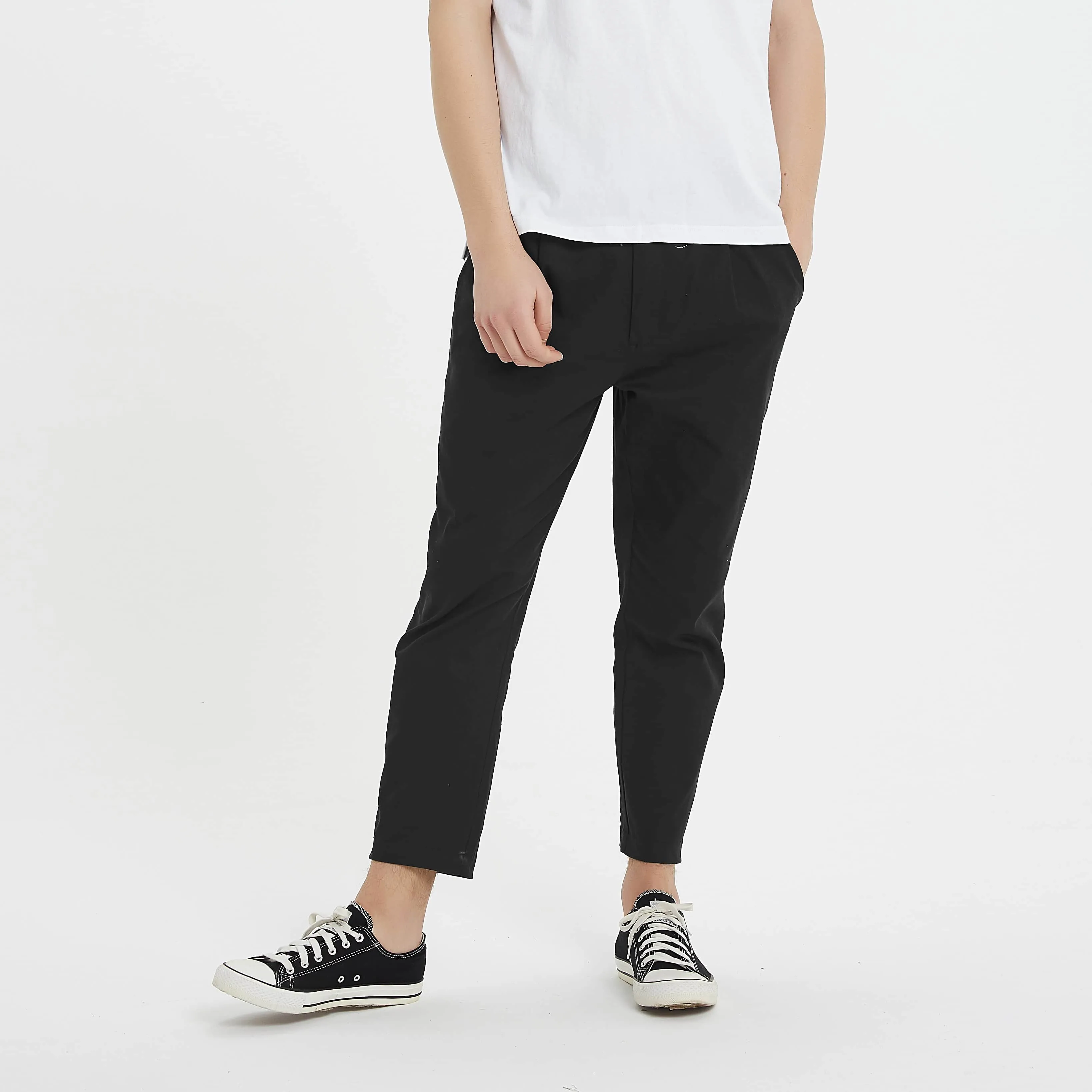 Boysnextdoor Tapered Cropped Chino Pants Black