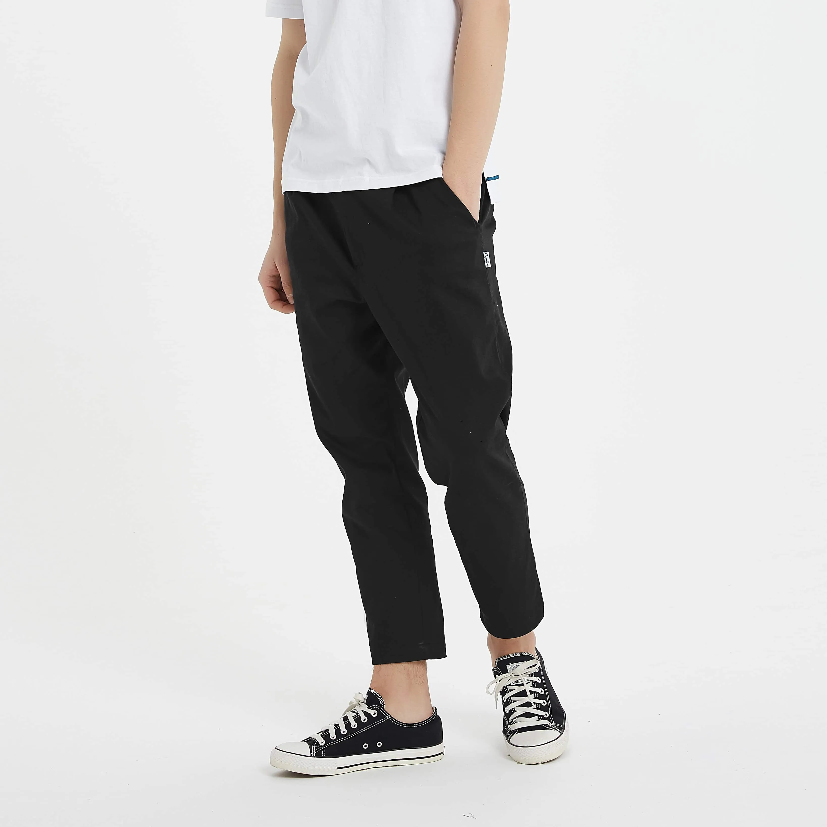 Boysnextdoor Tapered Cropped Chino Pants Black