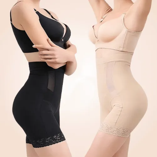 Breathable Side Mesh Tummy Control High Waisted Sculpting Shorts