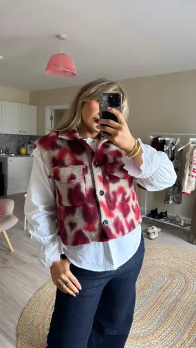 Burgundy Leopard Gilet