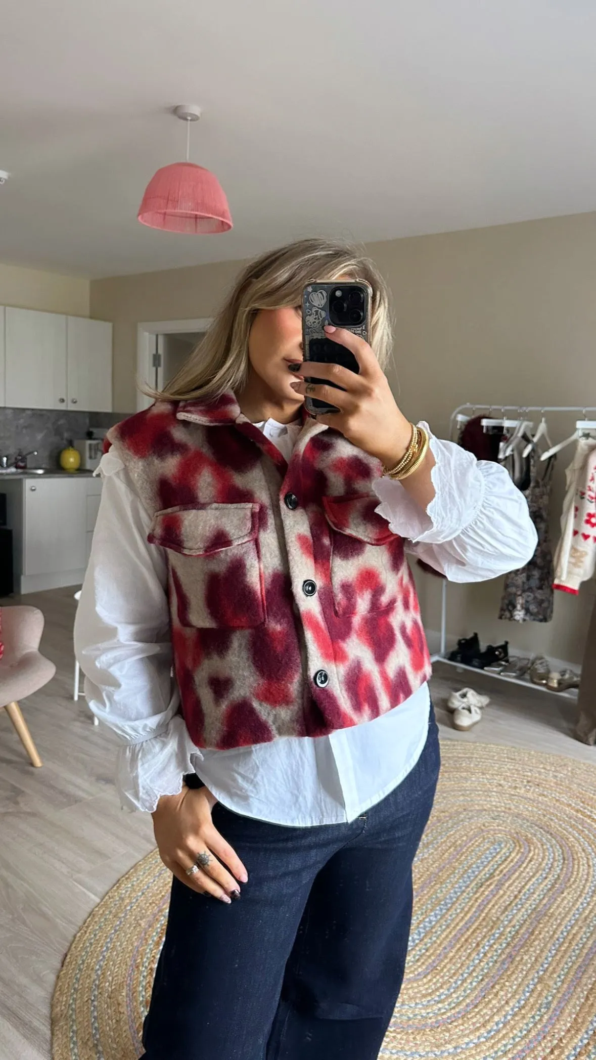 Burgundy Leopard Gilet