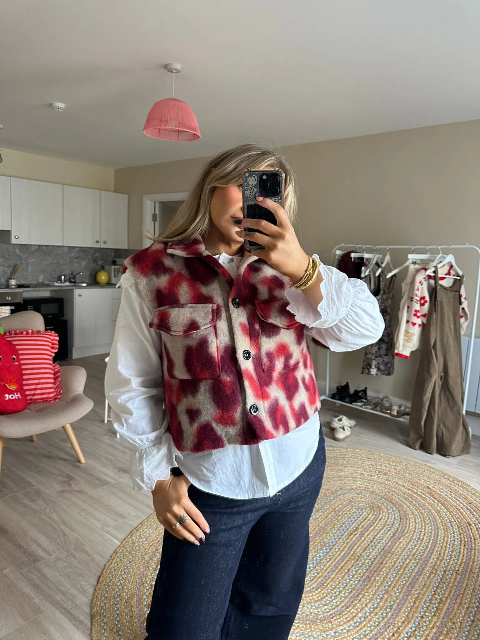 Burgundy Leopard Gilet