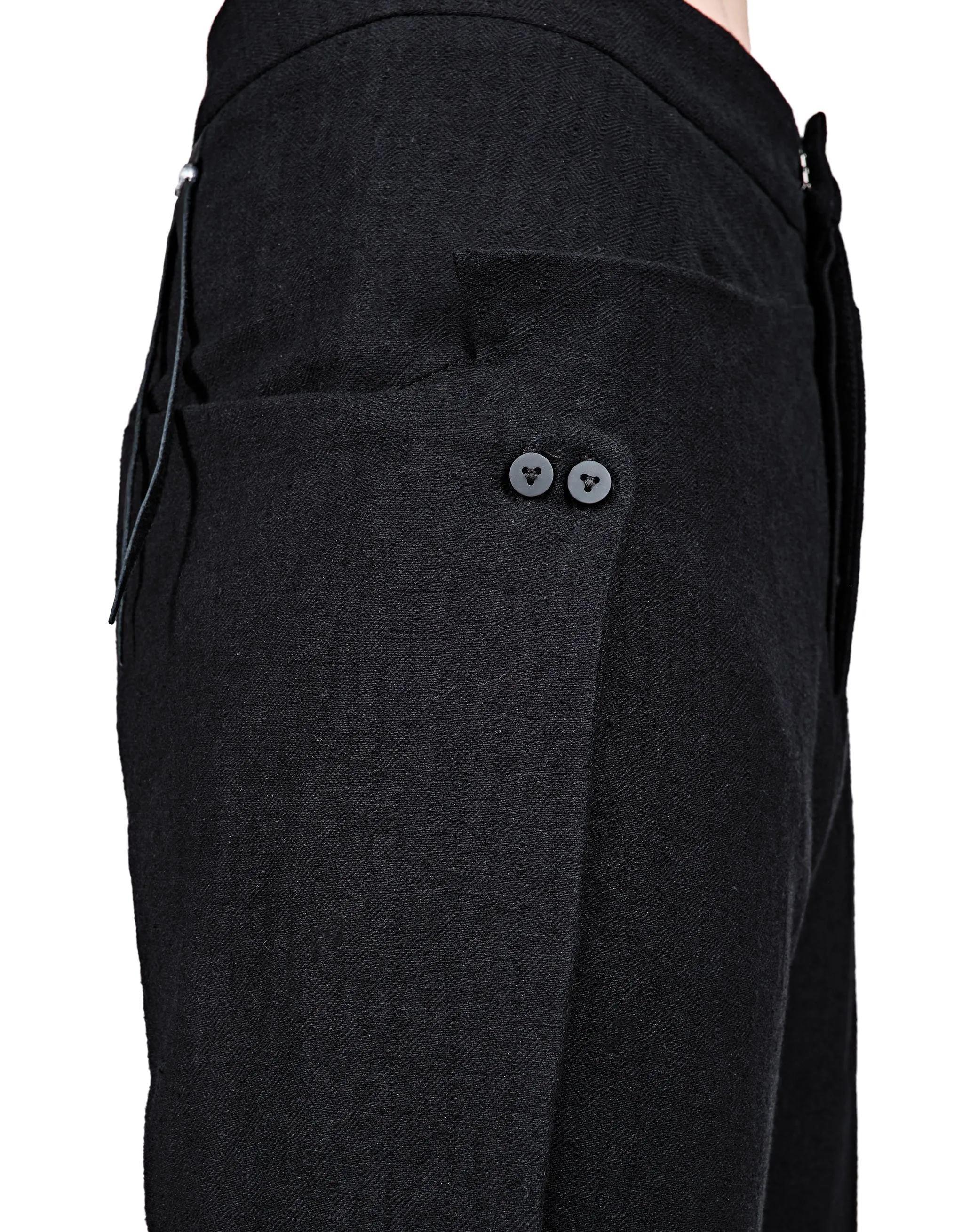 Buttoned Cotton-Blend Pants