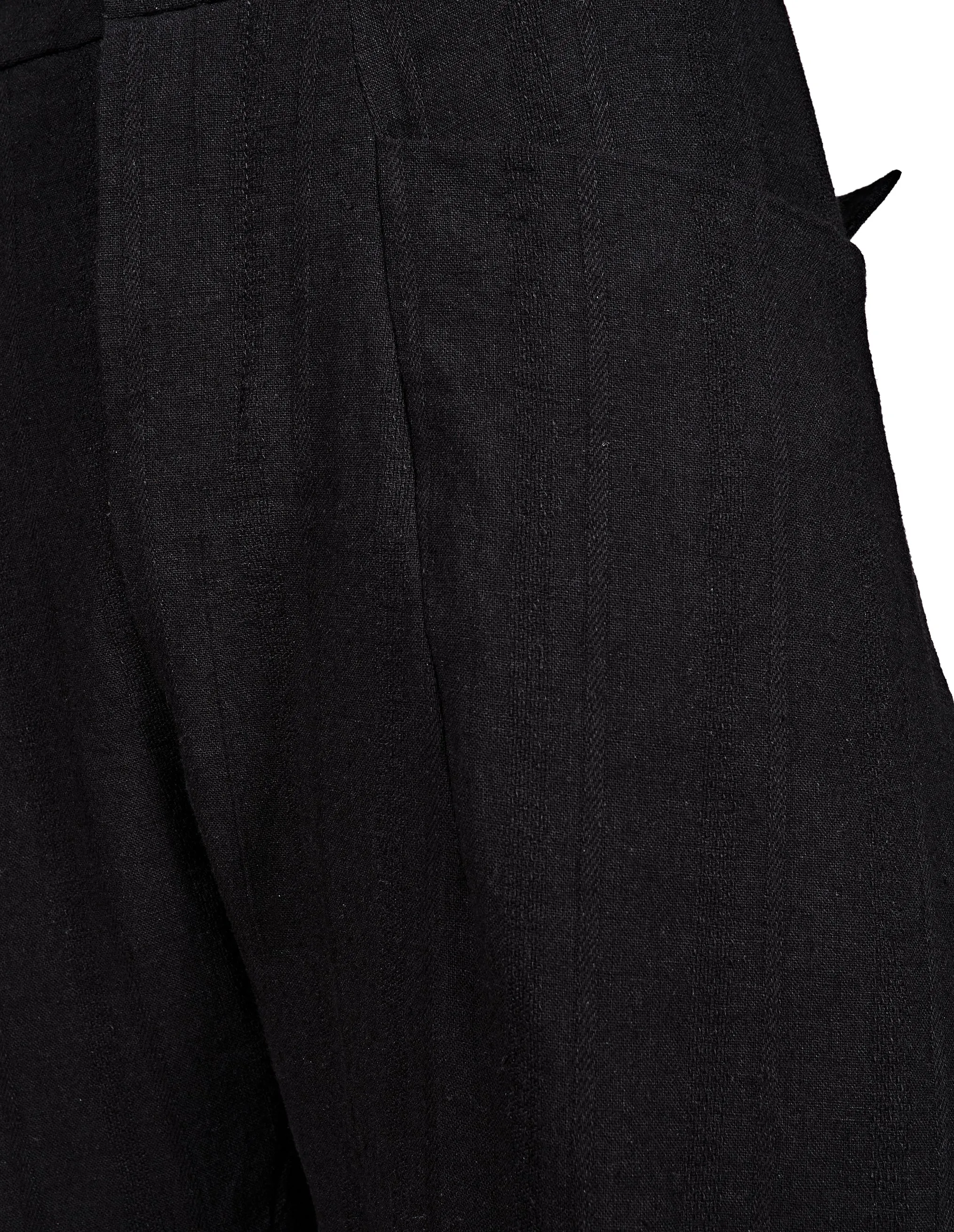 Buttoned Linen-Blend Pants